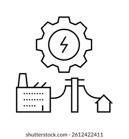 power grid efficient line icon vector. power grid efficient sign. isolated contour symbol black illustration
