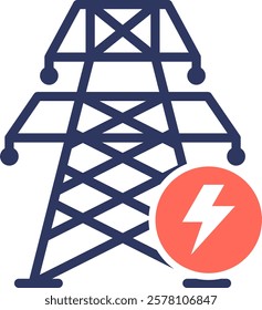 Power Grid Icon Element For Design