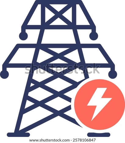 Power Grid Icon Element For Design