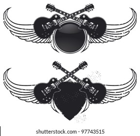 power guitar shield with wings