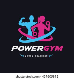 Power GYM, Fitness Logo Template.