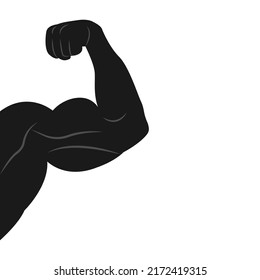 	
Power hand, muscular arm, bicep. Gym, wrestling, powerlifting, bodybuilding, champion, sport symbol