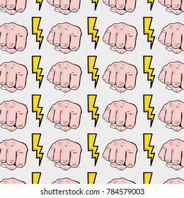 power hand protest strong background