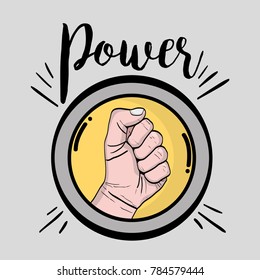 power hand strong revolution protest