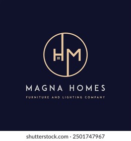 The Power of  HM Letter  Logo Initial letter hm, mh, m, h elegant and  frame minimal monogram logo design vector The Power of  HM Letter  Logo Initial letter hm, mh, m, h elegant and luxury 