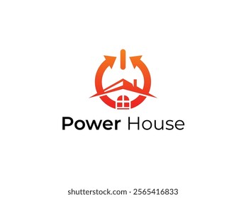 Power House Logo Design Vector Template, Real estate logo design, home logo design vector template