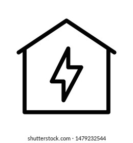 power house thin line vector icon