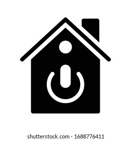 power house vector glyph flat icon 
