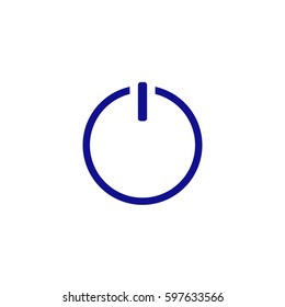 power icon. Blue icon