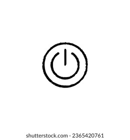 Power icon. Power button. Simple style energy company poster background symbol. Power brand logo design element. Power button t-shirt printing. Vector for sticker.
