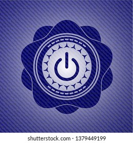 power icon with denim texture