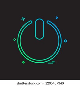 Power icon design vector