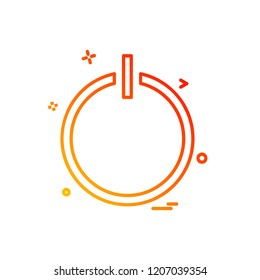 Power icon design vector