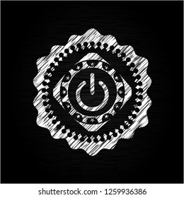 power icon drawn with chalkboard texture