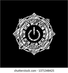 power icon drawn with chalkboard texture