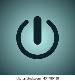 Power icon, flat design style