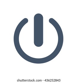 Power icon, flat design style