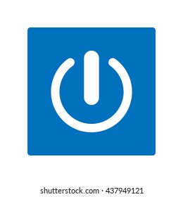 Power icon, flat design style