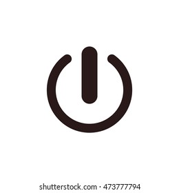 Power icon, flat design style