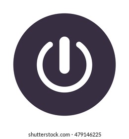 Power icon, flat design style