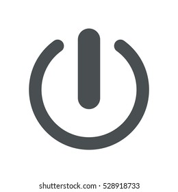 Power icon, flat design style