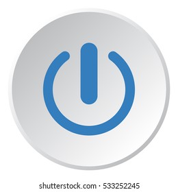 Power icon, flat design style