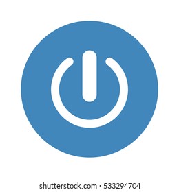 Power icon, flat design style