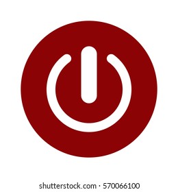 Power icon, flat design style
