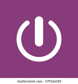 Power icon, flat design style