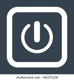 Power icon, flat design style