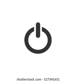 Power icon flat. Illustration isolated vector sign symbol