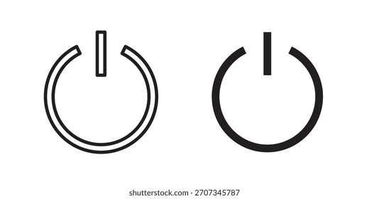 Power icon. flat and stroke style Collection. simple symbol