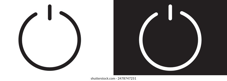 Power icon flat style isolated on background. symbol for your web site design logo, app, UI. Vector illustration