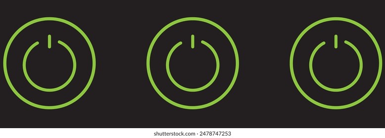 Power icon flat style isolated on background. symbol for your web site design logo, app, UI. Vector illustration