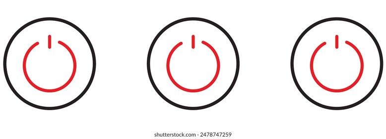 Power icon flat style isolated on background. symbol for your web site design logo, app, UI. Vector illustration