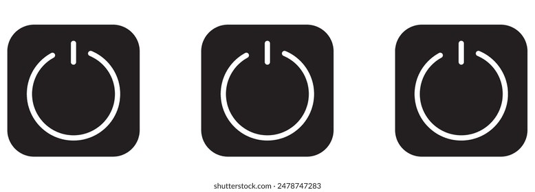 Power icon flat style isolated on background. symbol for your web site design logo, app, UI. Vector illustration