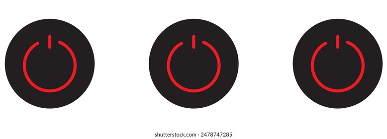 Power icon flat style isolated on background. symbol for your web site design logo, app, UI. Vector illustration