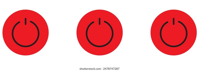 Power icon flat style isolated on background. symbol for your web site design logo, app, UI. Vector illustration