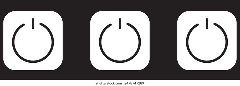 Power icon flat style isolated on background. symbol for your web site design logo, app, UI. Vector illustration