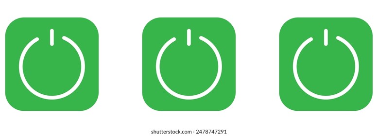 Power icon flat style isolated on background. symbol for your web site design logo, app, UI. Vector illustration