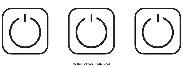 Power icon flat style isolated on background. symbol for your web site design logo, app, UI. Vector illustration