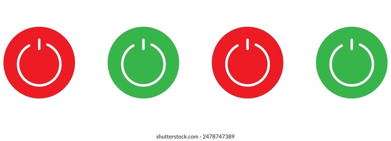 Power icon flat style isolated on background. symbol for your web site design logo, app, UI. Vector illustration