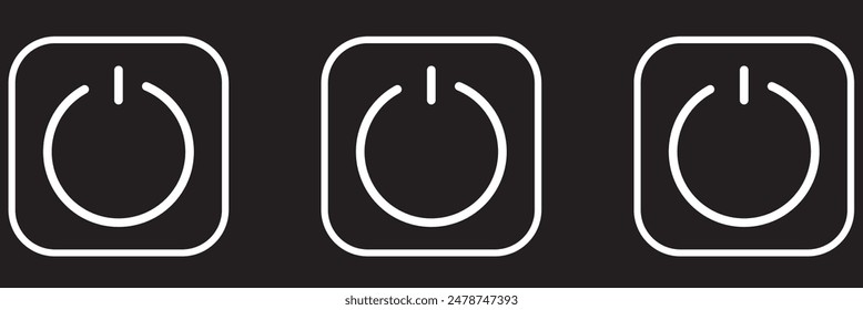 Power icon flat style isolated on background. symbol for your web site design logo, app, UI. Vector illustration