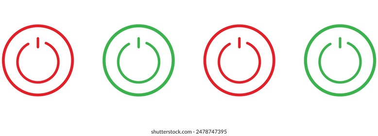 Power icon flat style isolated on background. symbol for your web site design logo, app, UI. Vector illustration