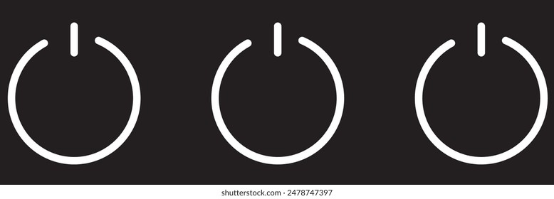 Power icon flat style isolated on background. symbol for your web site design logo, app, UI. Vector illustration