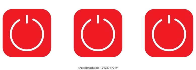 Power icon flat style isolated on background. symbol for your web site design logo, app, UI. Vector illustration