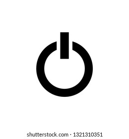 Power Icon In Flat Style Vector For Apps, UI, Websites. Black Icon Vector Illustration.