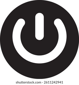 Power icon for graphic design projects