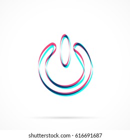 Power icon hand drawn with blue and pink highlighters, isolated on a blank background.
Vector illustration, easy to edit, manipulate, resize or colorize.