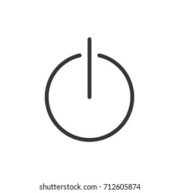 Power icon, illustration isolated vector sign symbol